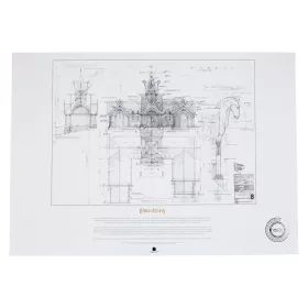   Lord of the Rings Blueprint Art Print The Stable of Edoras 59 x 42 cm