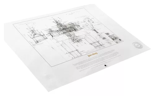Lord of the Rings Blueprint Art Print The Stable of Edoras 59 x 42 cm