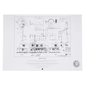   Lord of the Rings Blueprint Art Print The Courtyard of Minas Tirith 59 x 42 cm
