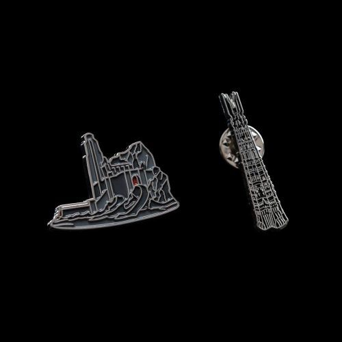 Lord of the Rings Collectors Kitűzők 2-Pack Helm's Deep & Orthanc