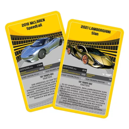 Super Cars Card Game Top Trumps *German Version*