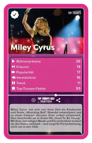 Popstars Card Game Top Trumps *German Version*