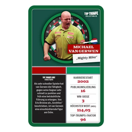 Darts Card Game Top Trumps Collectables Legenden *German Version*