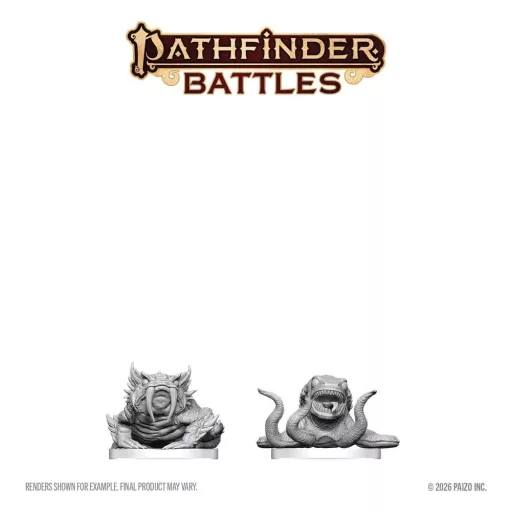 Pathfinder Battles Deep Cuts Unpainted Miniature Bogwid & Slurk 13 cm
