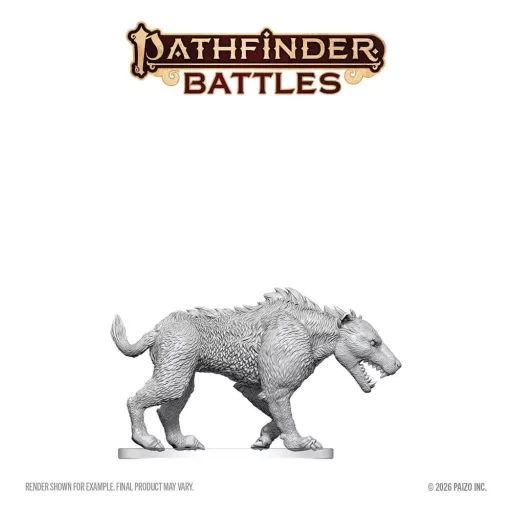 Pathfinder Battles Deep Cuts Unpainted Miniature Hyaenodon 13 cm