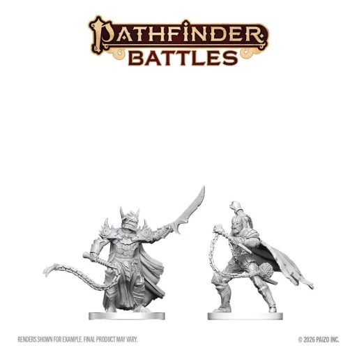 Pathfinder Battles Deep Cuts Unpainted Miniature Scourge & Chain Hellknights 14 cm