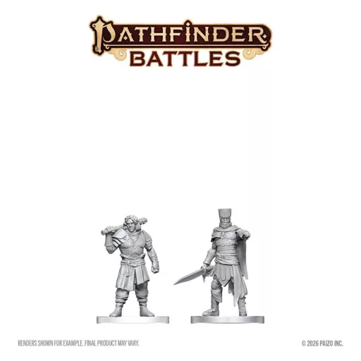 Pathfinder Battles Deep Cuts Unpainted Miniature Ruffian & Gang Leader 14 cm