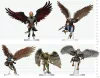 D&D Icons of the Realms Mini Figures Aarakocra Flock 20 cm