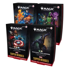  Magic the Gathering Marvel Super Heroes Commander Decks Case (4) spanish