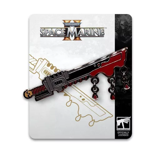 Space Marine 2 Pin Badge Chainsword  5 cm