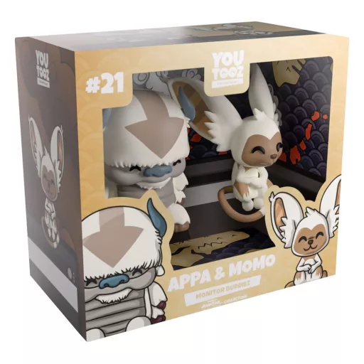 Avatar: The Last Airbender Vinyl Figurák Appa and Momo Monitor Buddiez 5 cm