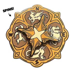 Quincy's Tavern Pin Badge Compass 5 cm