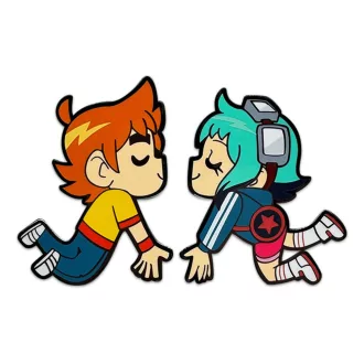 Scott Pilgrim Pin Badge Scott & Ramona Kissing 5 cm