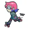 Scott Pilgrim Pin Badge Ramona Skating 5 cm