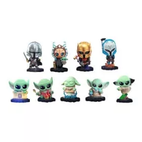   Star Wars The Mandalorian Cosbi Mini Figures 8 cm Blind Box Display (8)