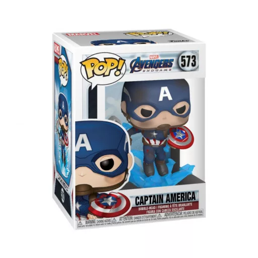 Avengers: Endgame POP! Movies Vinyl Figura Captain America w/ Shield & Mjölnir